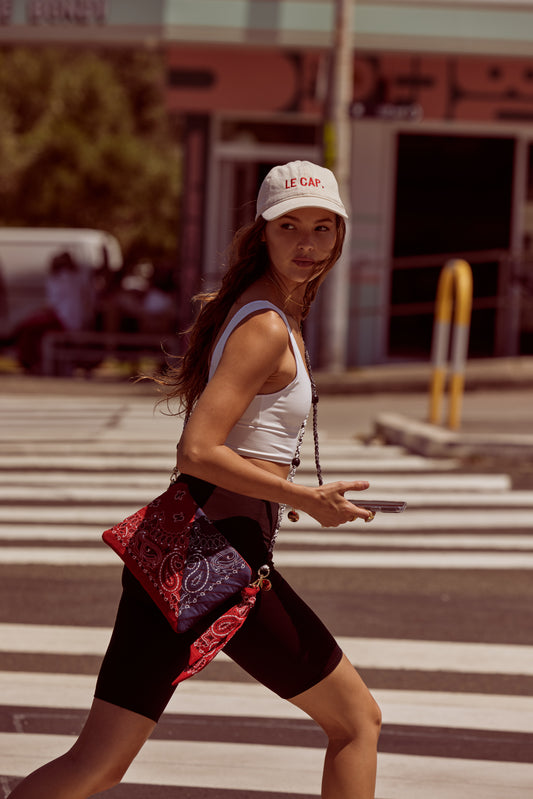 Quilted Bag - Bandana Red/Navy