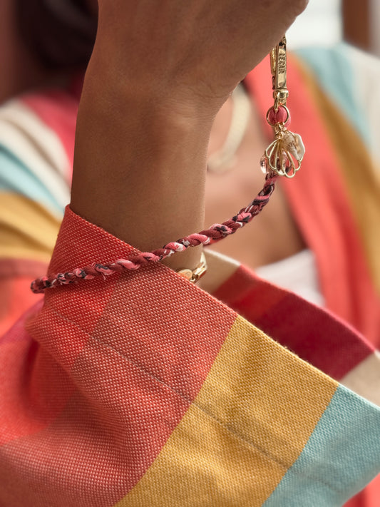 Twistie Phone/Bag Charm - Burgundy/Pink