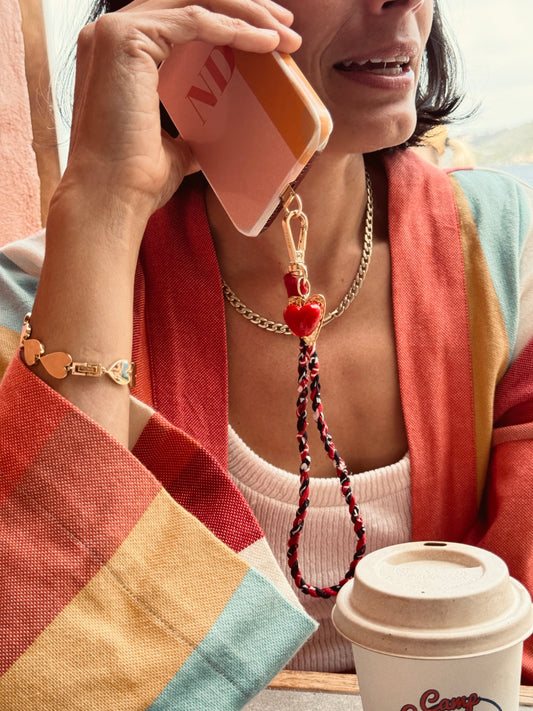 Twistie Phone/Bag Charm - Red/Navy