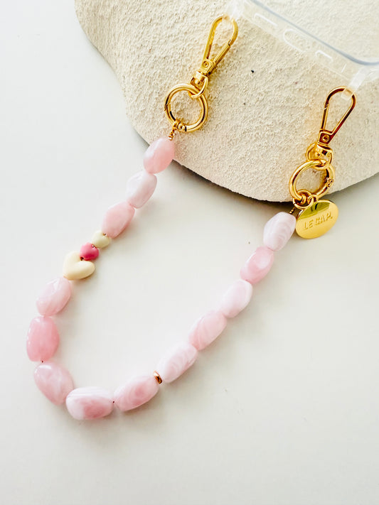 Beaded Wristy Strap - Pink Lady