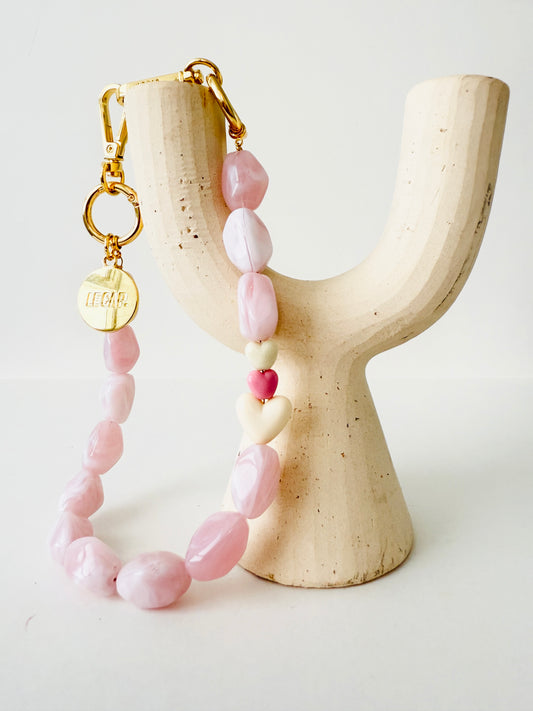 Beaded Wristy Strap - Pink Lady