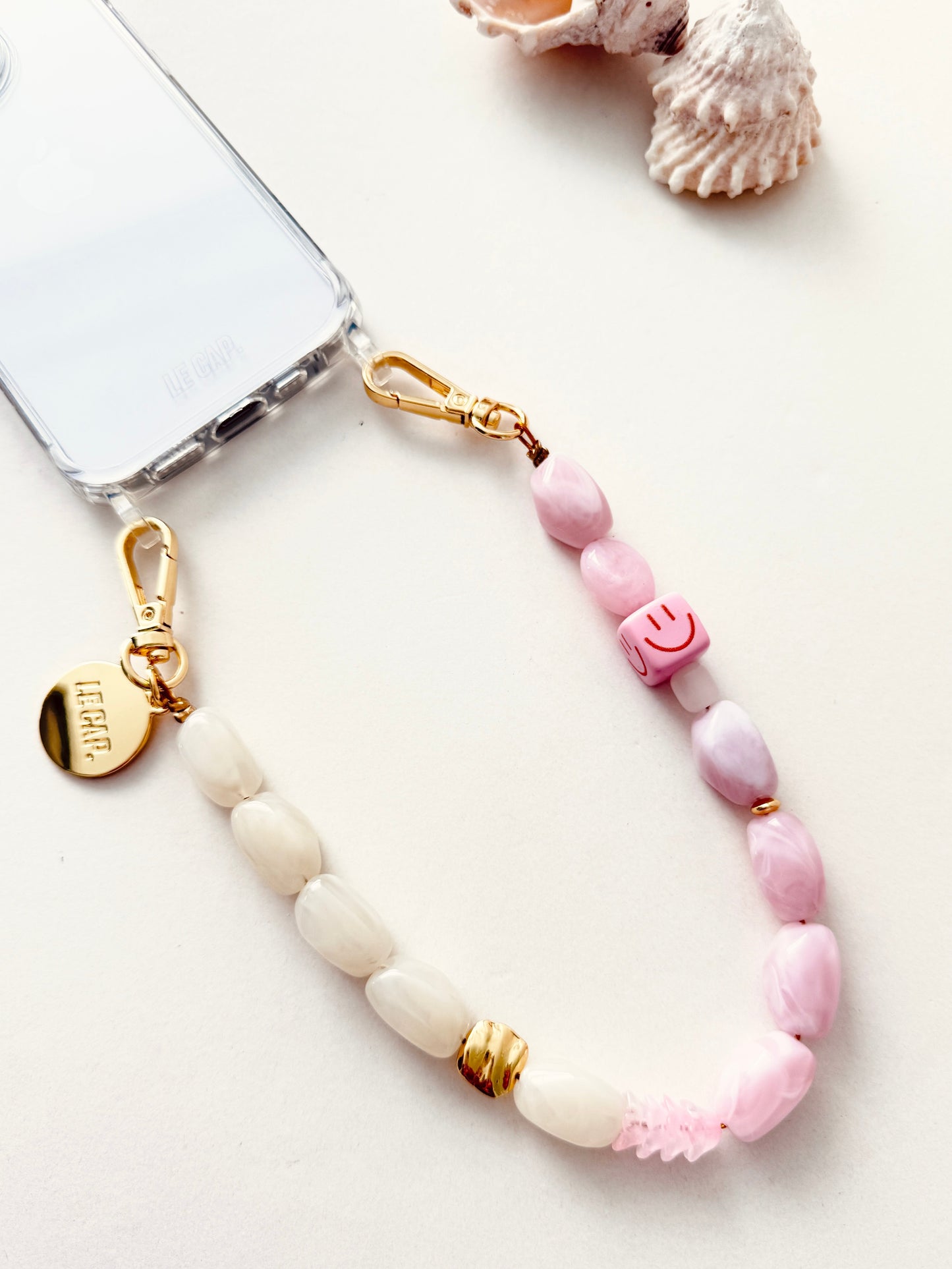 Beaded Wristy Strap -  Coconut Ice