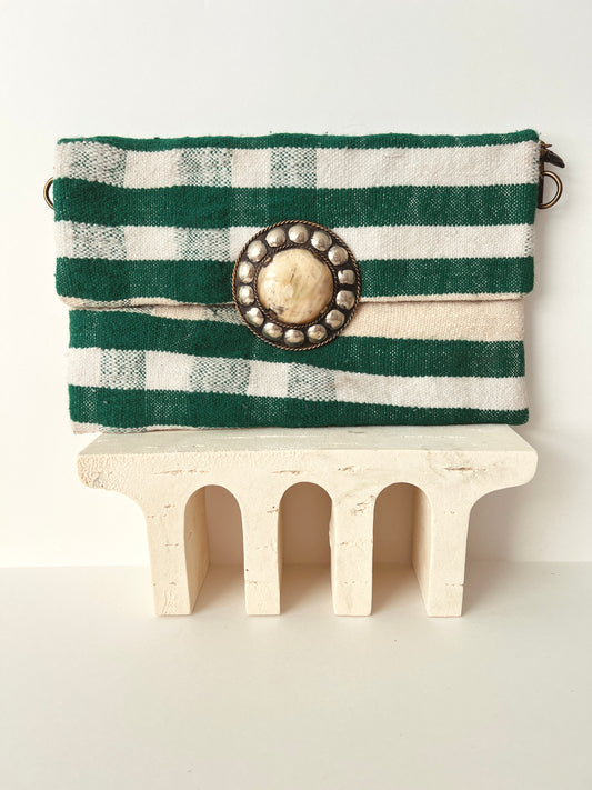 Berber Clutch - Green Check