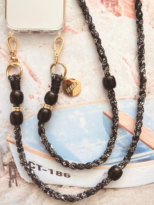 Black Bandana Crossbody Strap