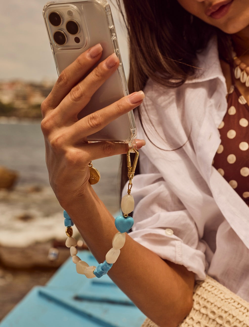 Beaded Wristy Strap - Santorini