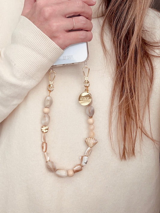 Beaded Wristy Strap - Sand Dune