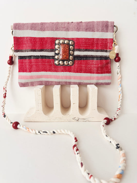 Berber Clutch - Garnet Rose