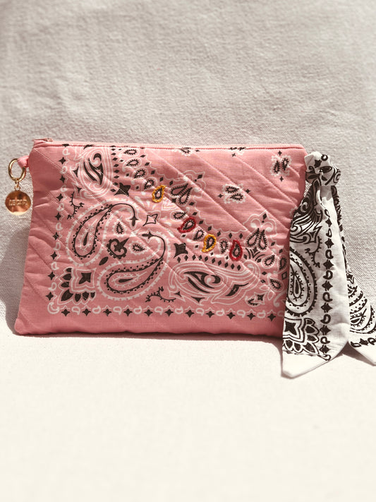Quilted Bag - Bandana Pink