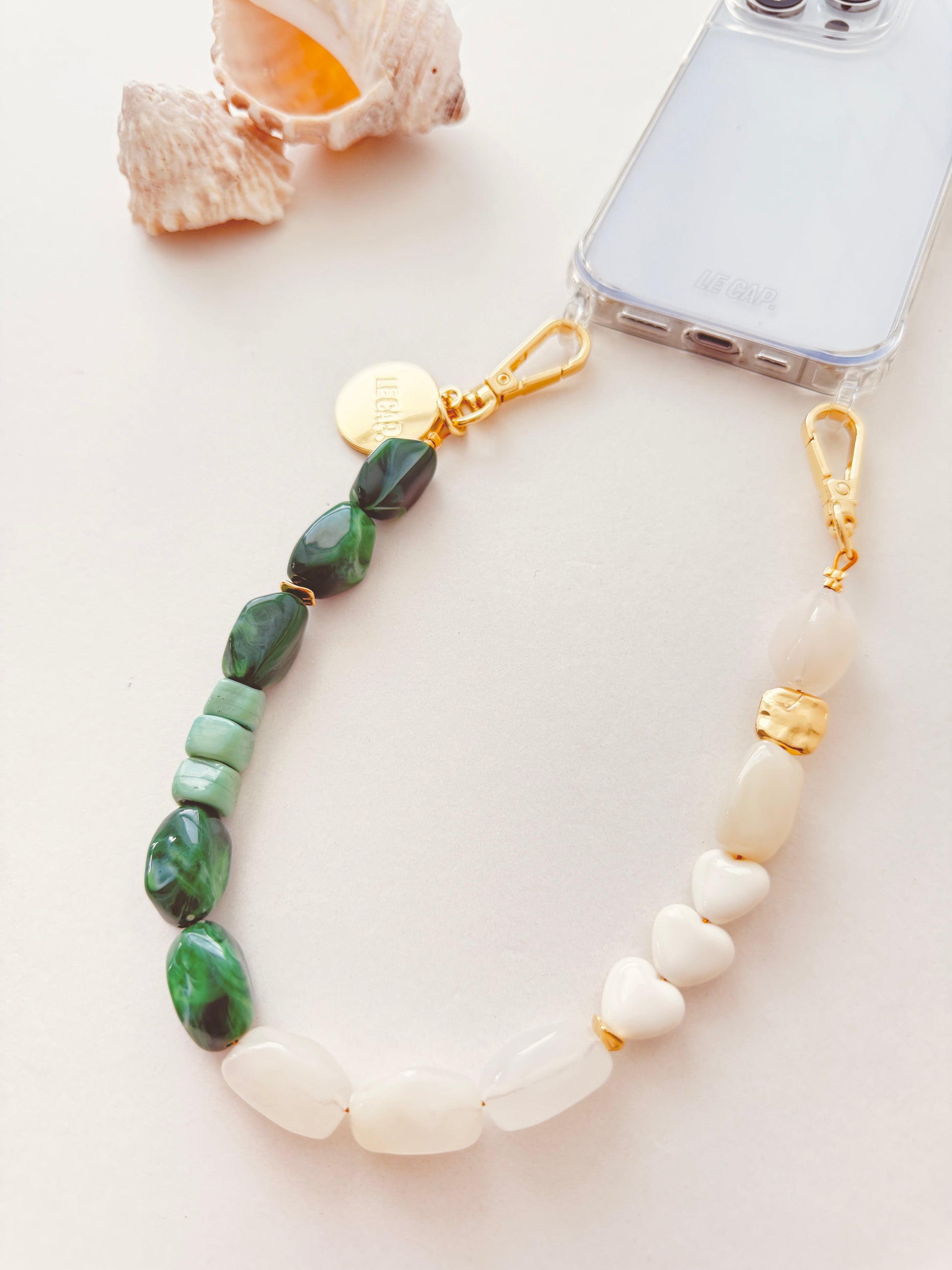 Beaded Wristy Strap - Green Tea