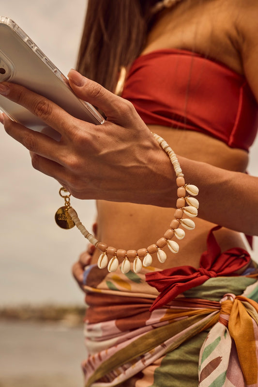 Beaded Wristy Strap - Island Goddess (Natural)