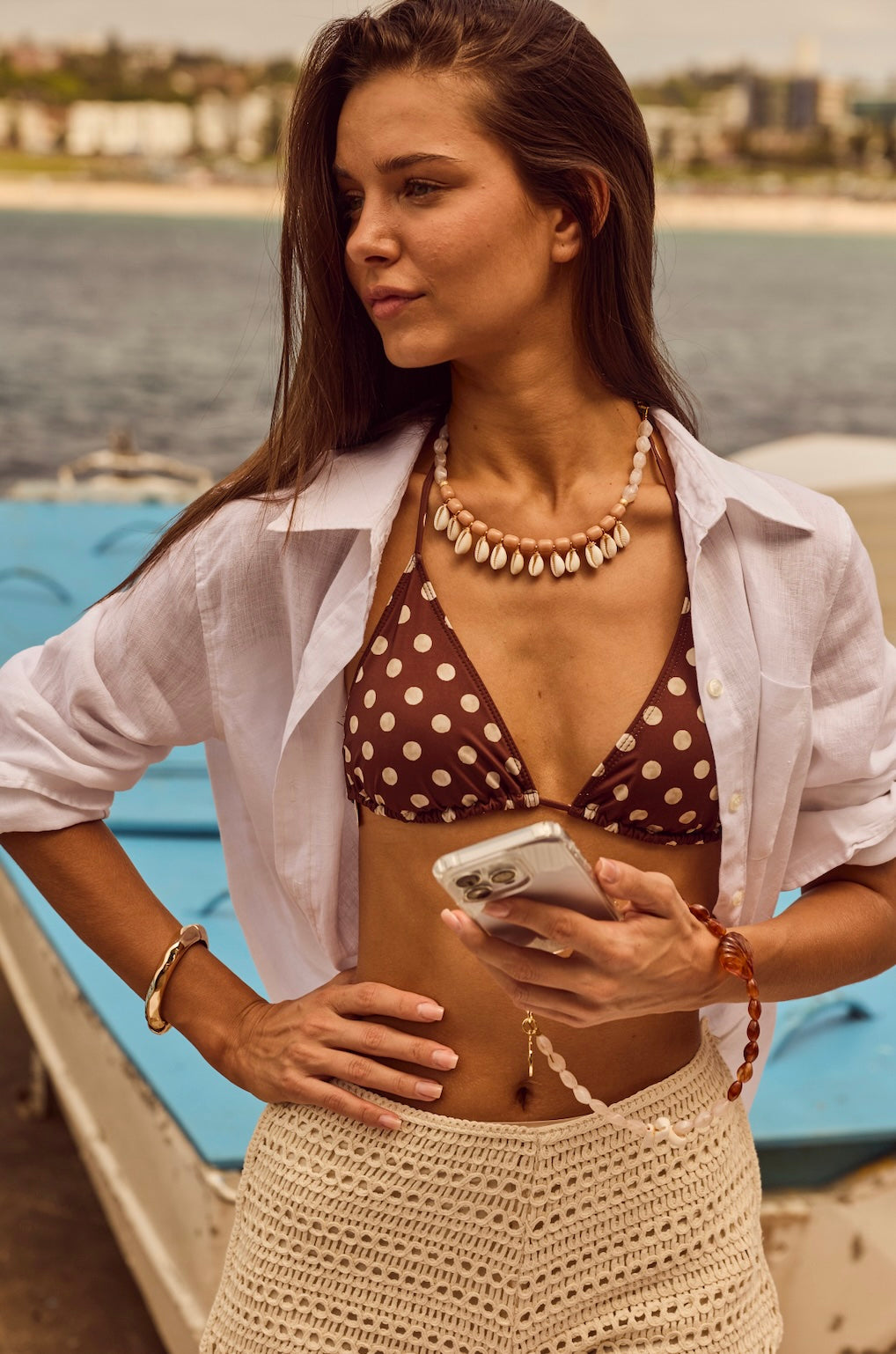 Beaded Wristy Strap - Island Goddess (Burgundy)