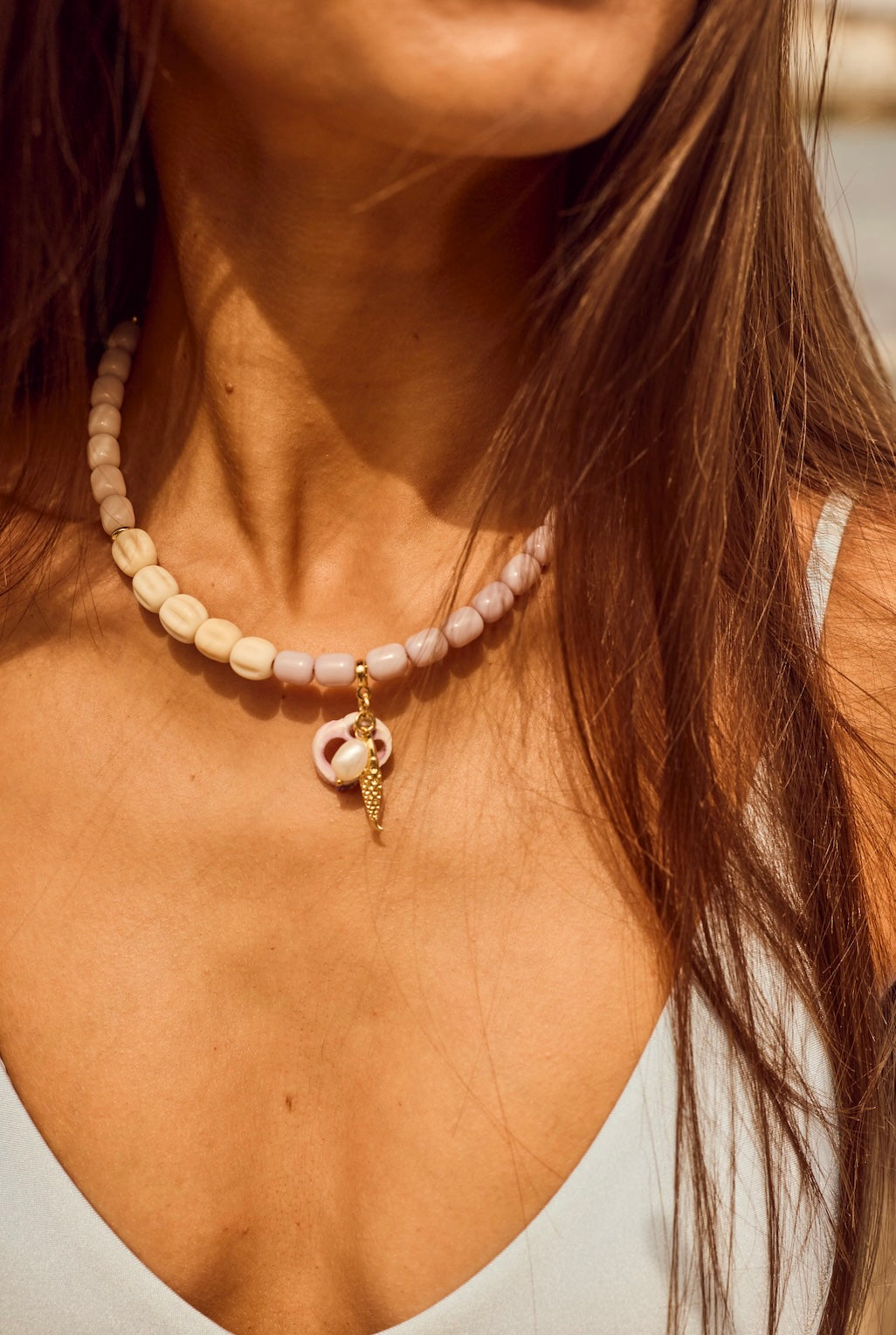 Beaded Wristy Strap - Coral Bay